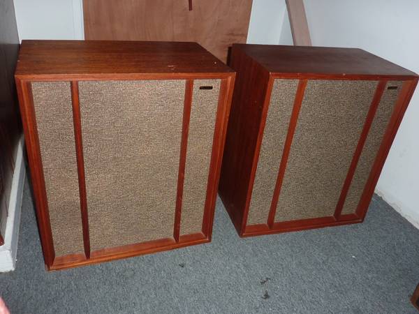 pair of vintage wharfedale speakers