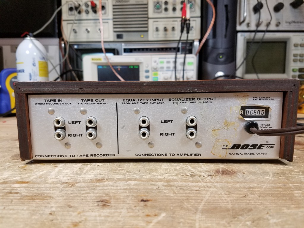 A rear view of a later, but still Early Production, equalizer which has switched to rivets. Serial number 06805.
