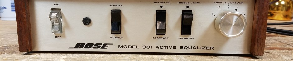 Photo of a nice looking Bose 901 Series I Active Equalizer on the bench awaiting repair