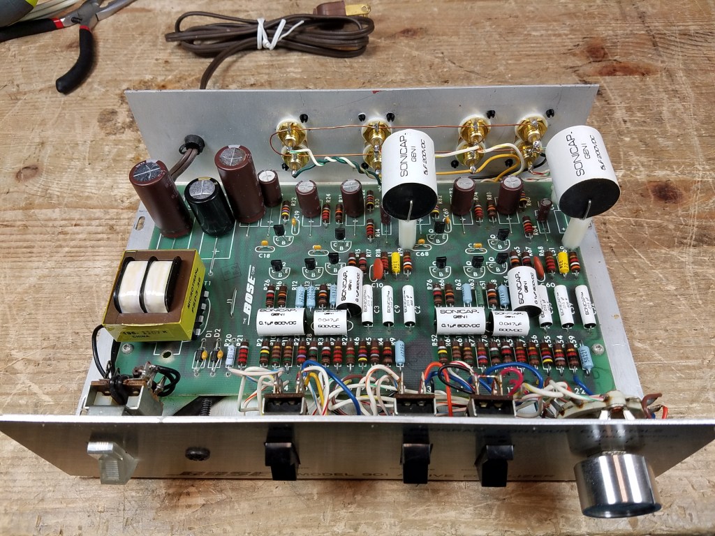 A Series 1 equalizer with significant work done previously, including an all new power transformer, electrolytic capacitors, and expensive film capacitors installed.