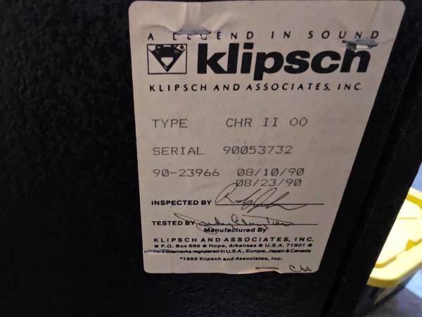 Klipsch  chorus II