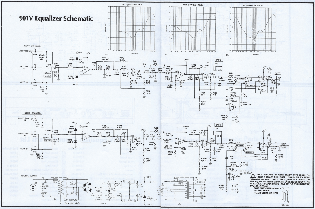 Large single-page 901 Series V Active Equalizer schematic.